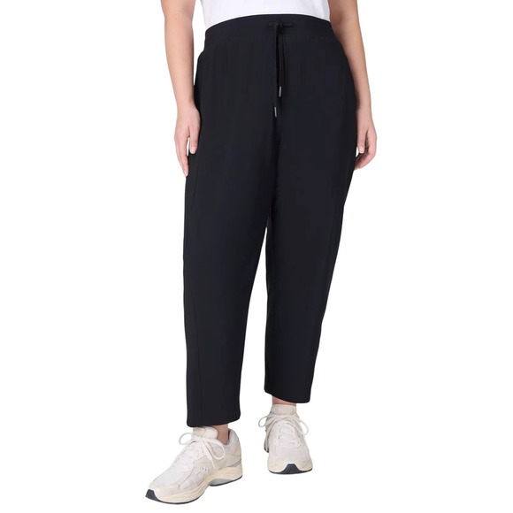 Sweaty Betty Pants - Sweaty Betty Size 12 Black Explorer Pants High Waisted Elastic Waist Pockets
